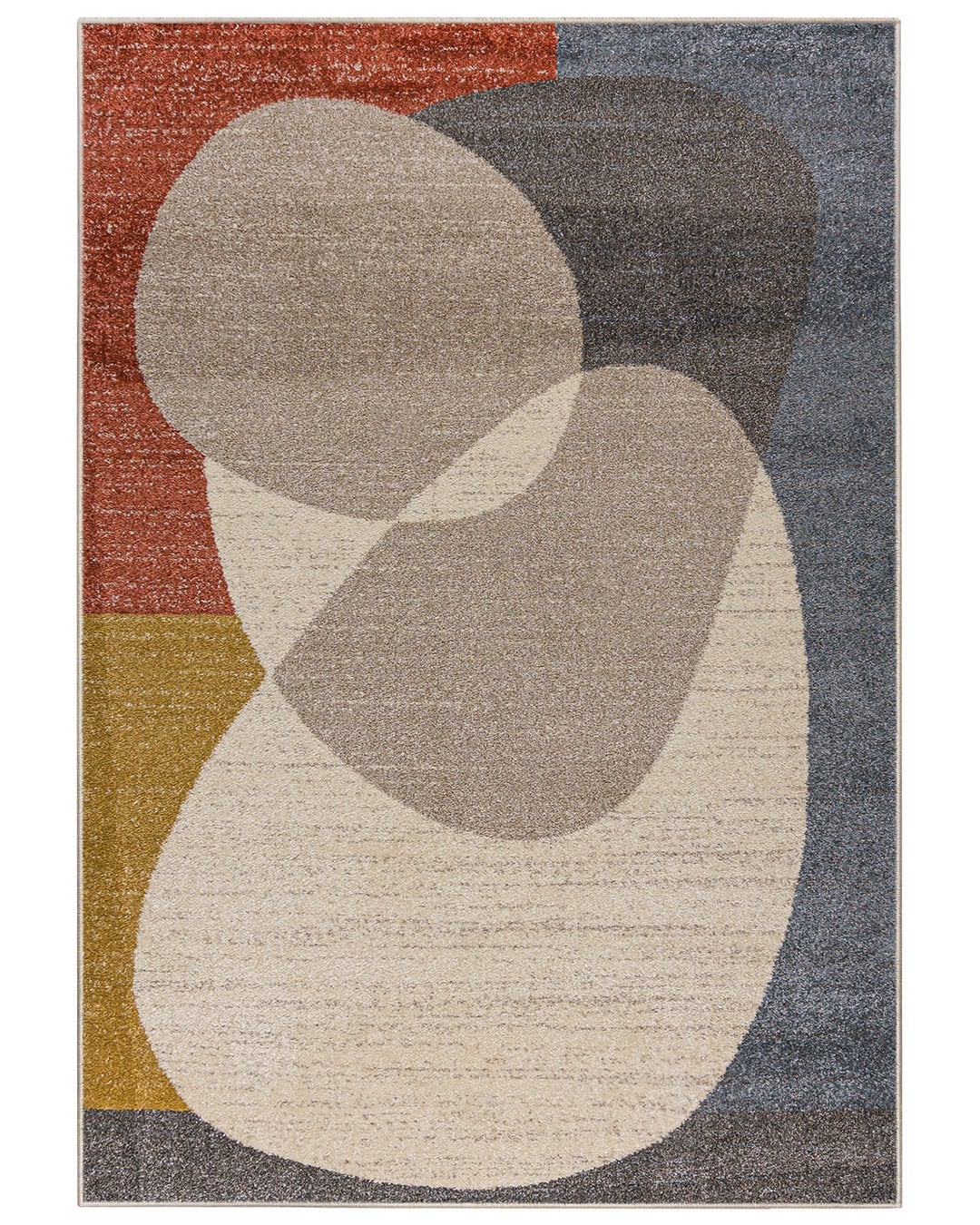 Dywan Wewnętrzny LUCY Mazovia Prostokątny 250 x 350 cm Beżowy Kolorowy Motyw Geometryczny 1 szt.