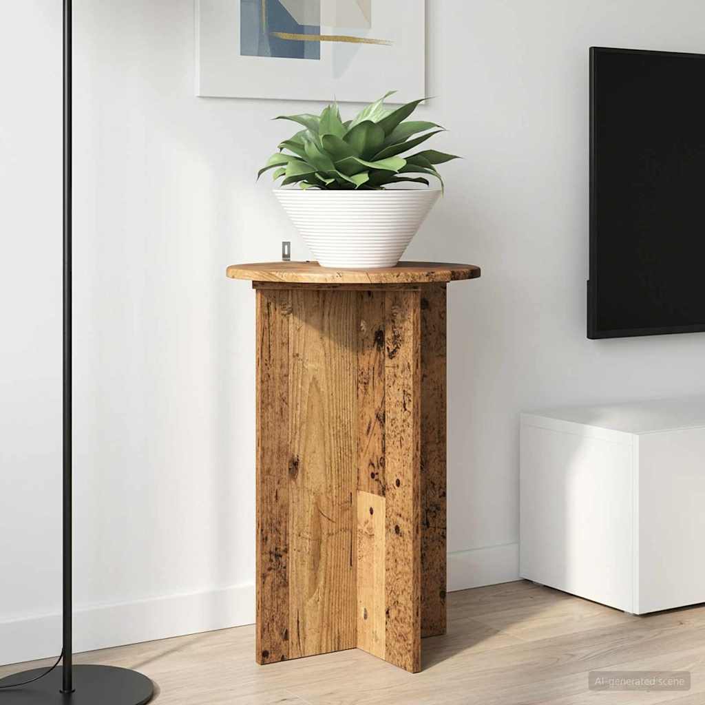 Stojak na rośliny 2 pcs Stare drewno Ø40 x 60 cm vidaXL