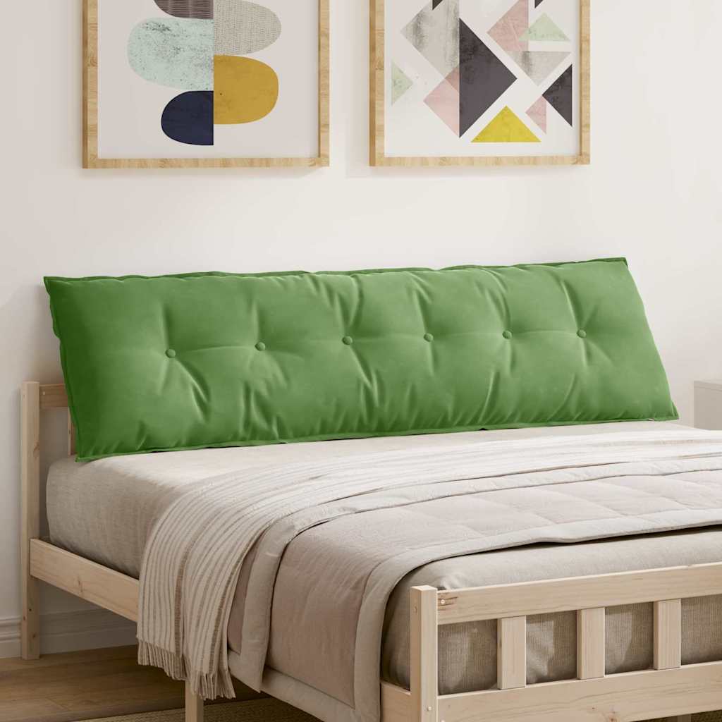 Poduszka na plecy Jasnozielony 180 x 50 cm Tkanina sztruksowa vidaXL