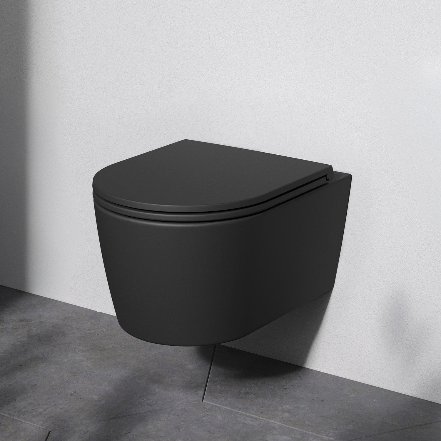 Miska WC wisząca toaleta FlashClean z miękko zamykającą się deską sedesową, Func czarna CFA1700MBSC AM.PM