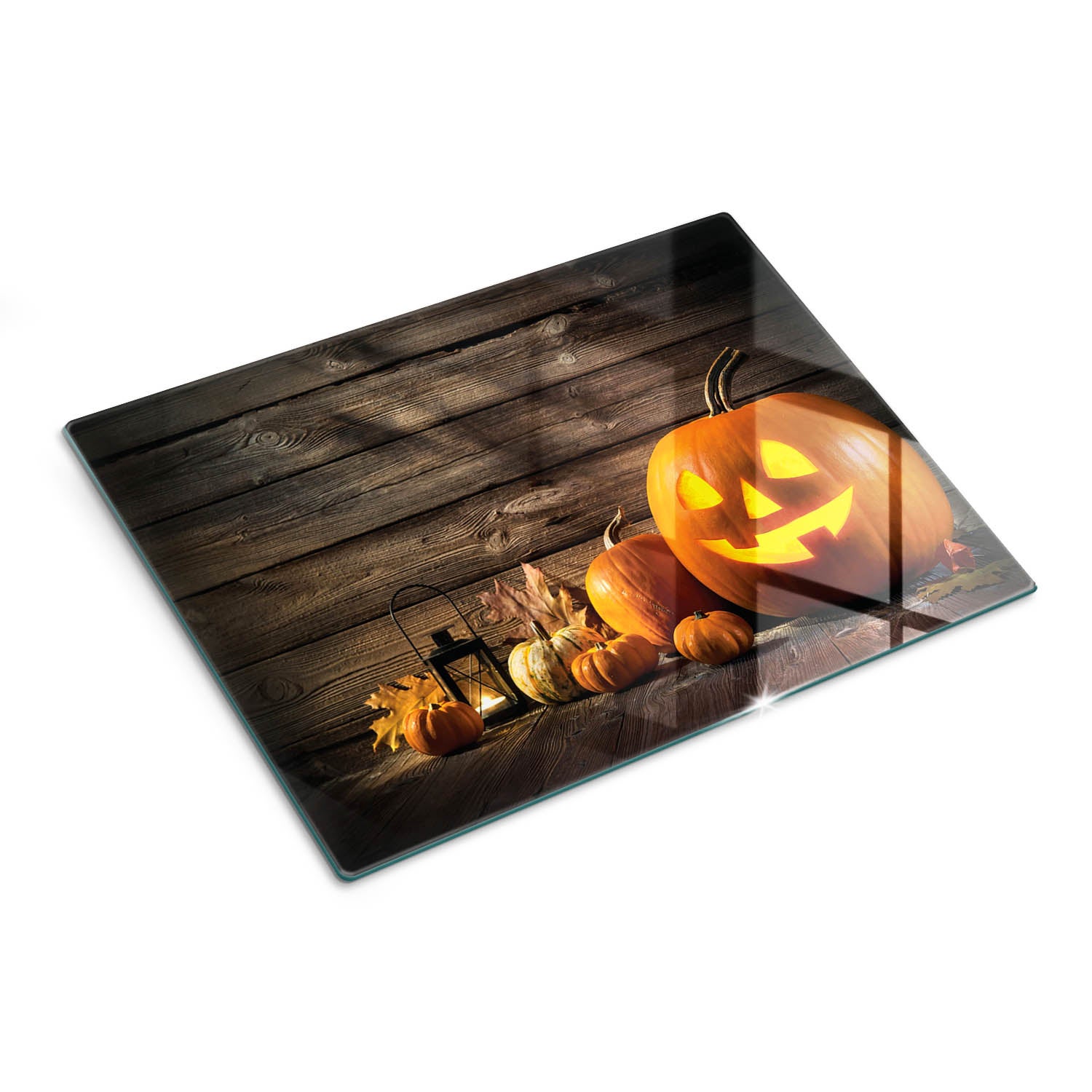 Szklana deska kuchenna z eleganckim nadrukiem - Dynia Na Halloween - 30x40 - Tulup
