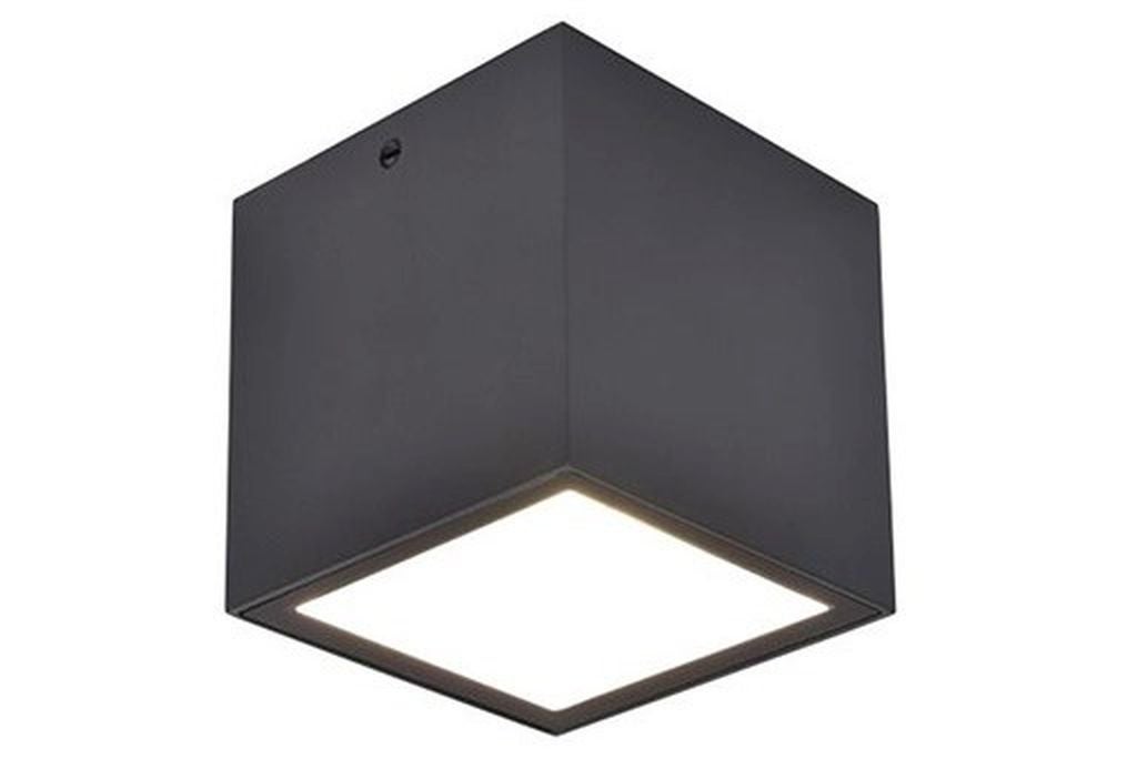 Lampa sufitowa zewnętrzna GEMINI LED 6.9W Neutralna biel 750lm ciemny szary IP65 Lutec