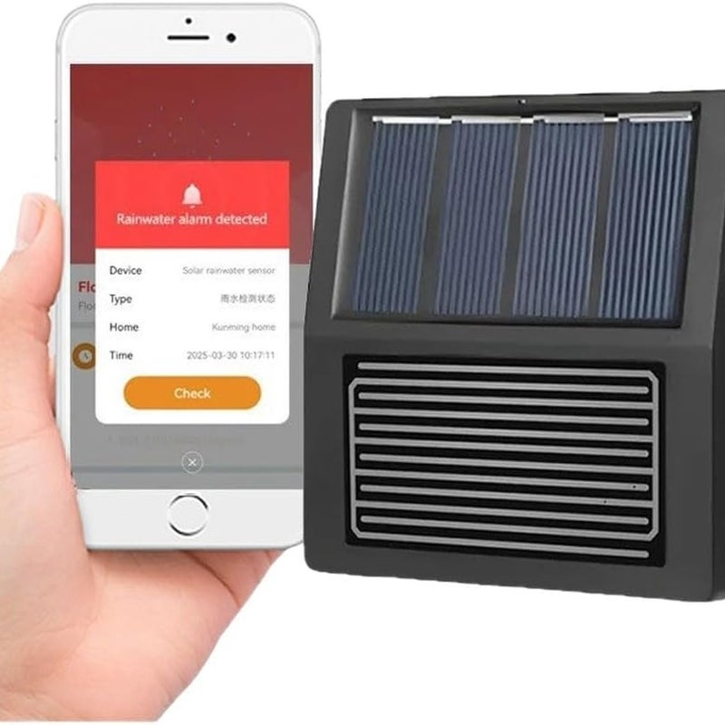 Czujnik deszczu solarny do użytku domowego – odporny na warunki atmosferyczne IP65, akumulator NiMH 1200 mAh, zakres pracy od -20°C do +70°C