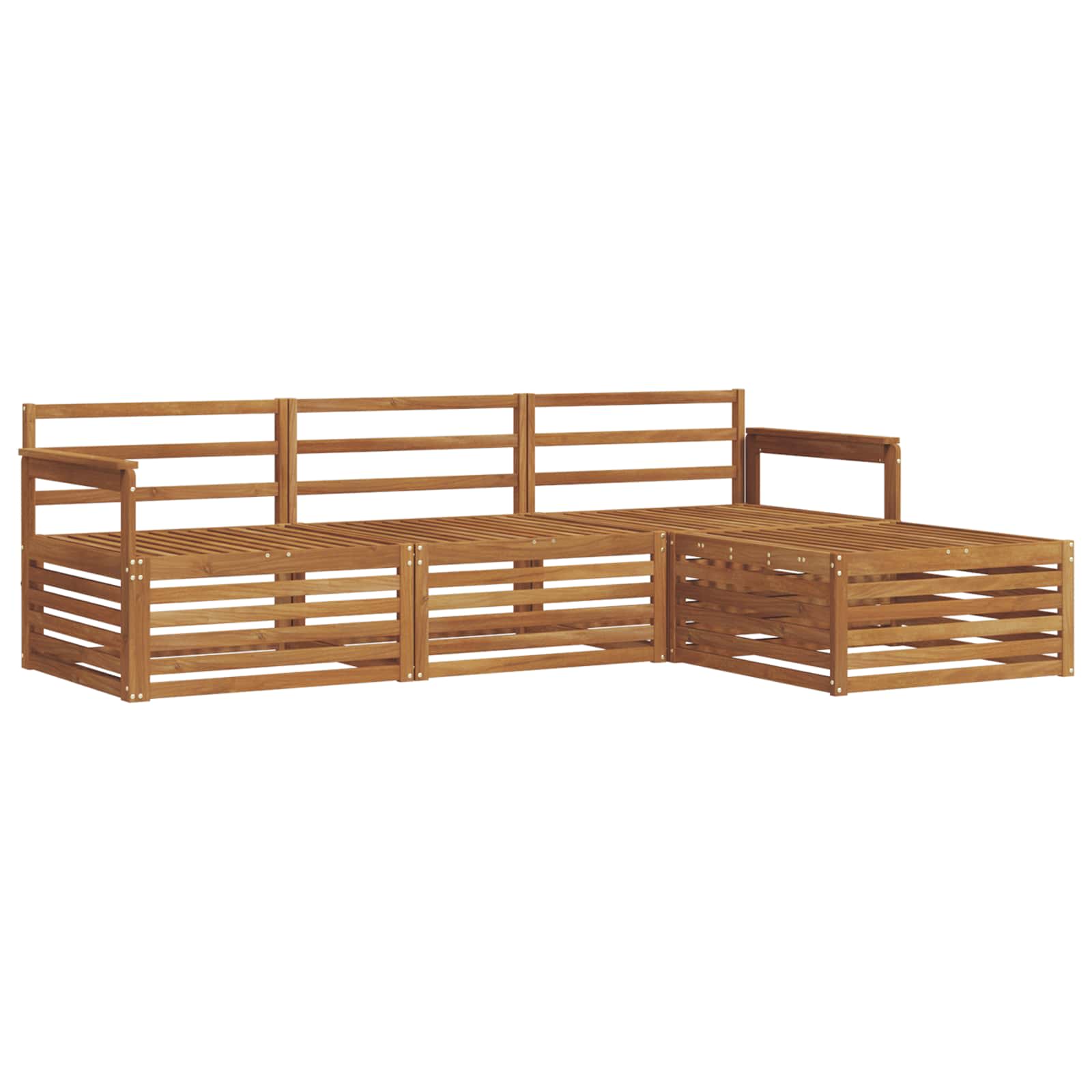 Zestaw sof na zewnątrz Naturalny 249,5 x 162,5 x 73 cm