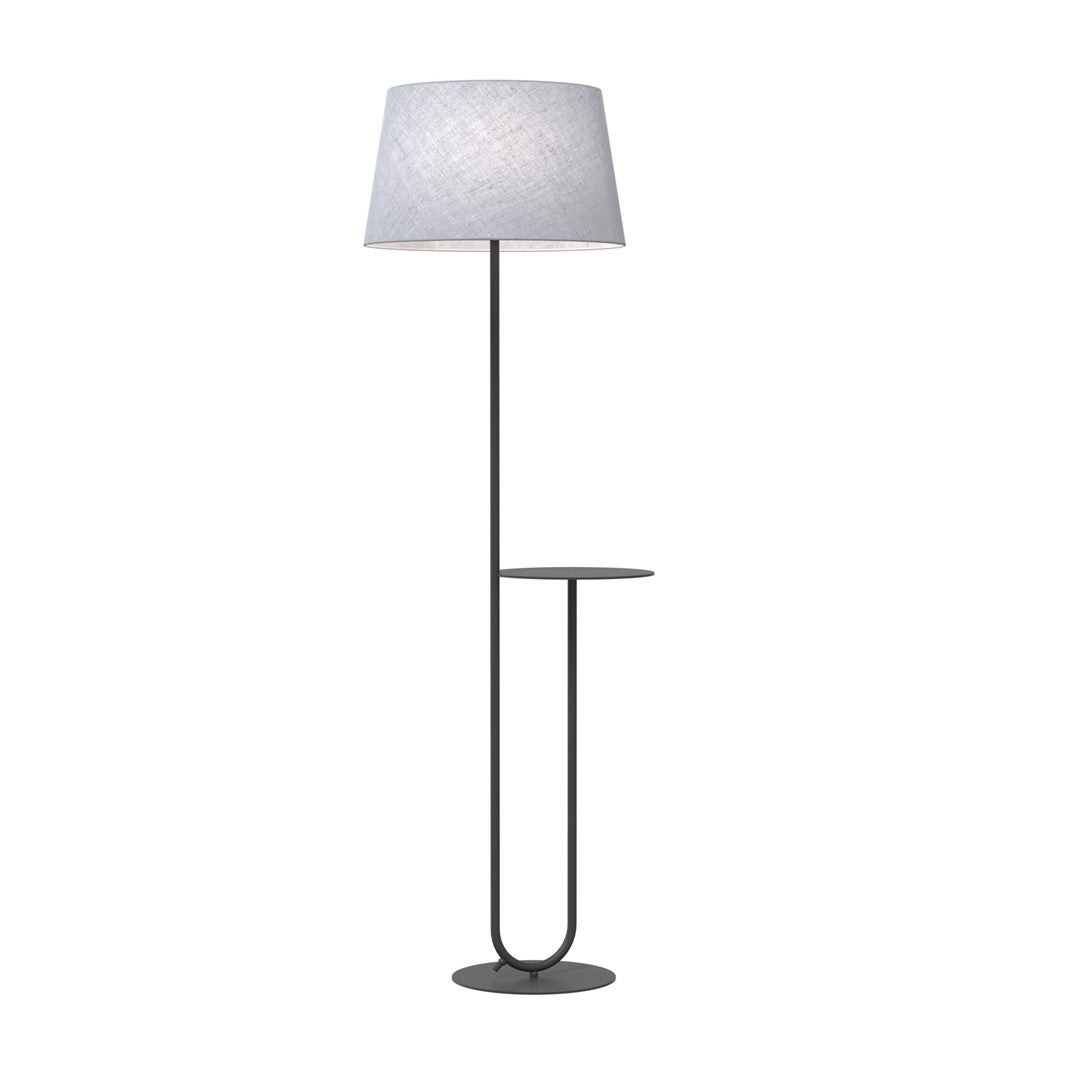 Lampa stojąca HOTEL czarno-szara 1xE27x15W tkanina wym:150x44x44cm IP20 Emibig