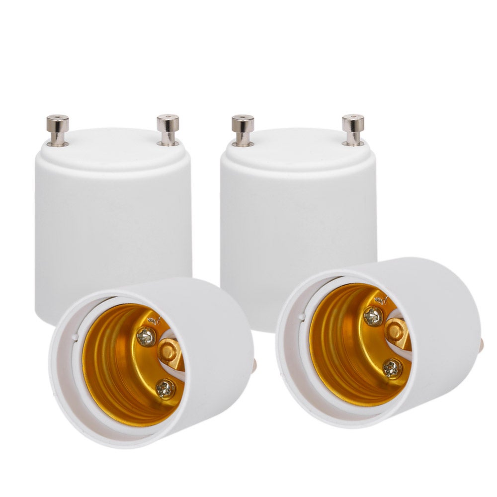 Zestaw 4 adapterów do żarówek LED od GU24 do E26/E27, z ognioodpornym gniazdem PBT i standardowym gwintem E26/E27.