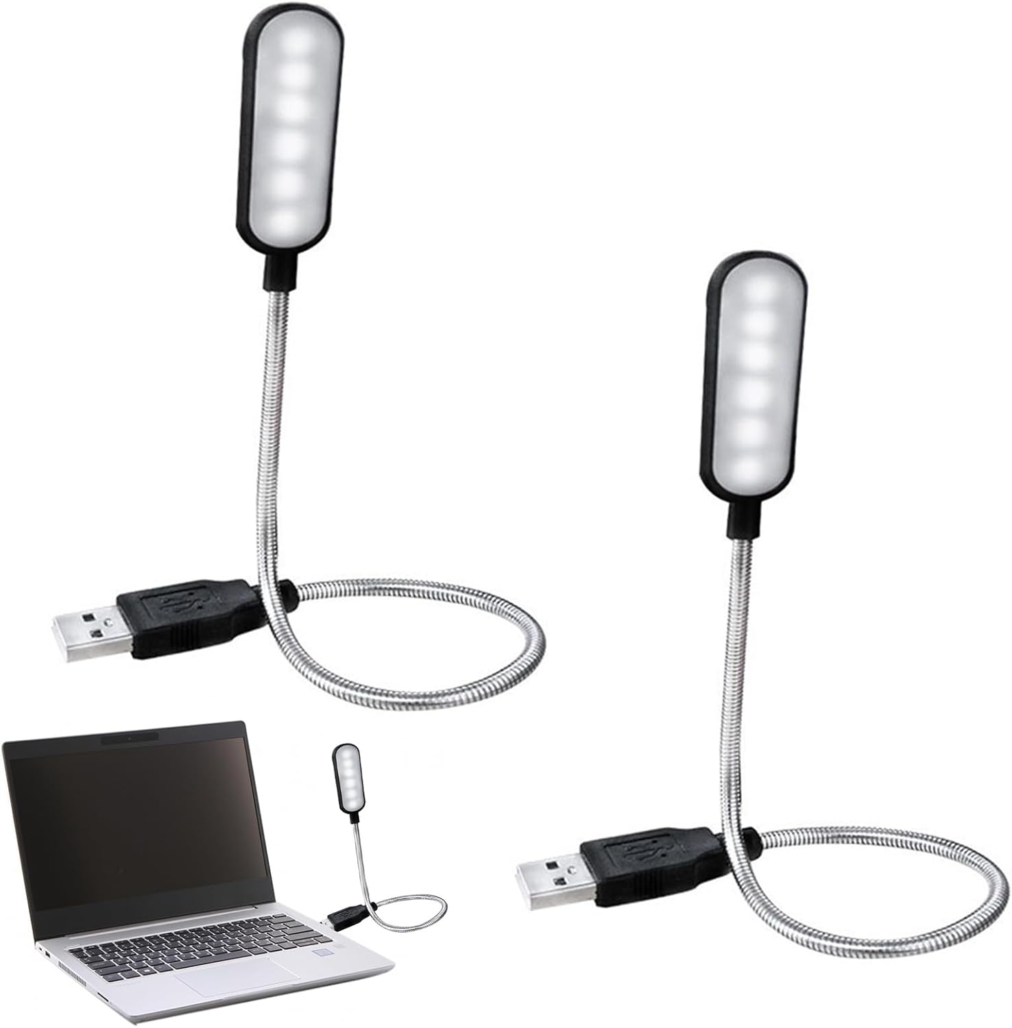Lampa USB, Lampa do laptopa, Ściemnialna lampa LED USB, 2 szt. lampki do laptopa, Lampa LED USB, Ściemnialna lampa USB