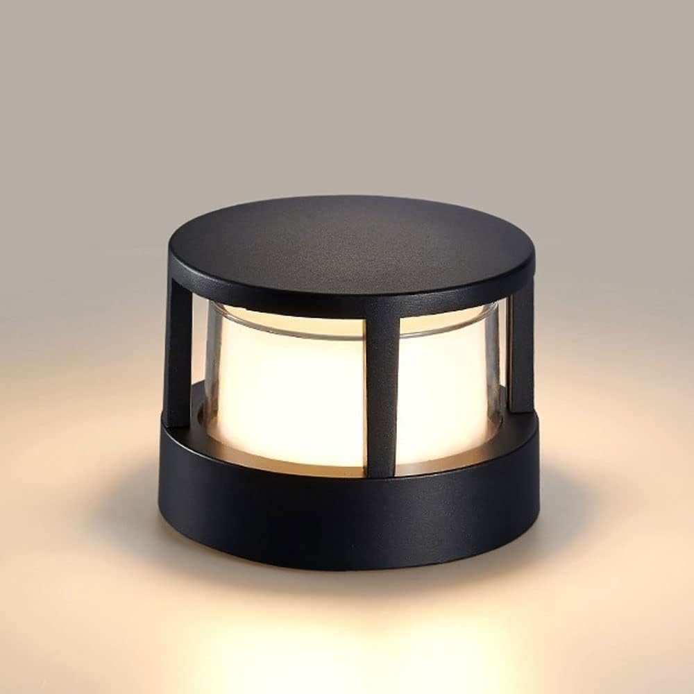 Zewnętrzna lampa ogrodowa LED, 11 x 9,5 cm, idealna do ogrodzeń, słupek aluminiowy w kolorze czarnym