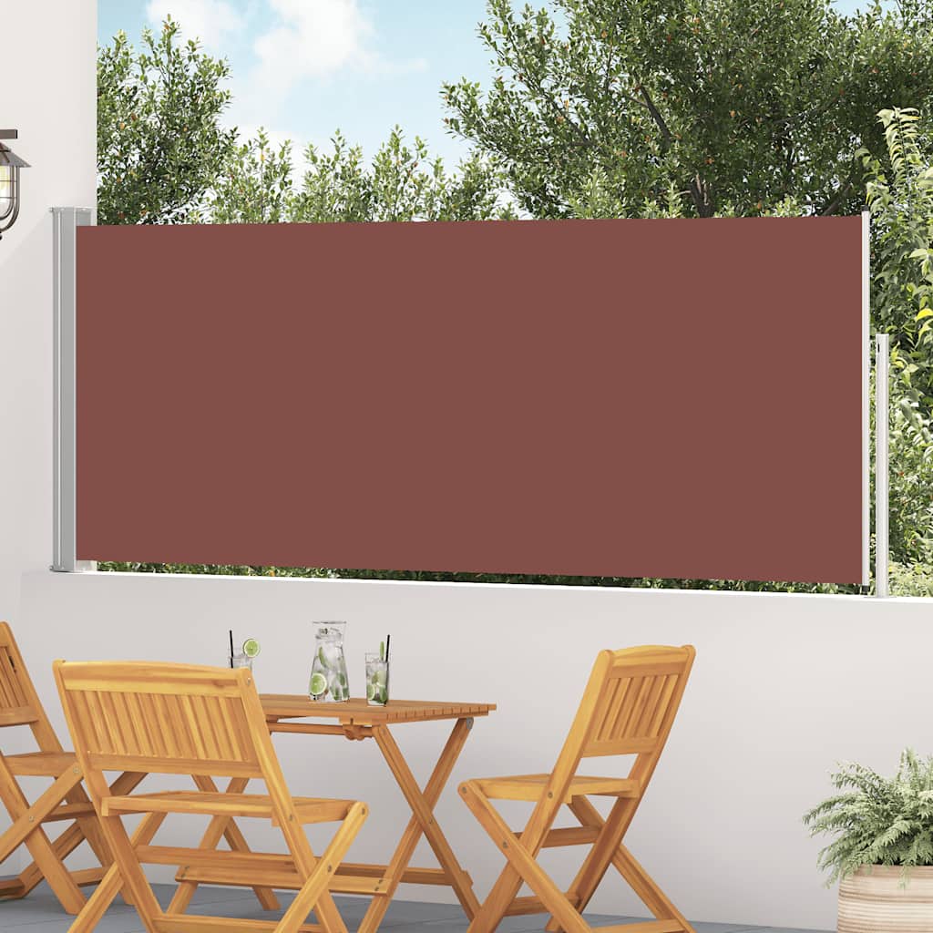 Wysuwana markiza boczna na taras, 120 x 500 cm, brązowa vidaXL