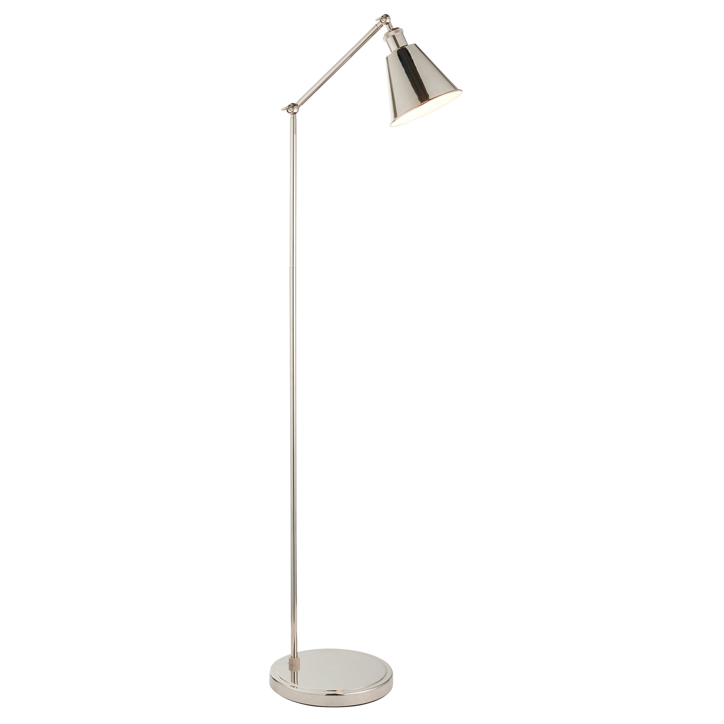Lampa stojąca regulowane ramię i klosz HAL niklowa 1xE27x10W metal wym:164x25x52cm IP20 Endon