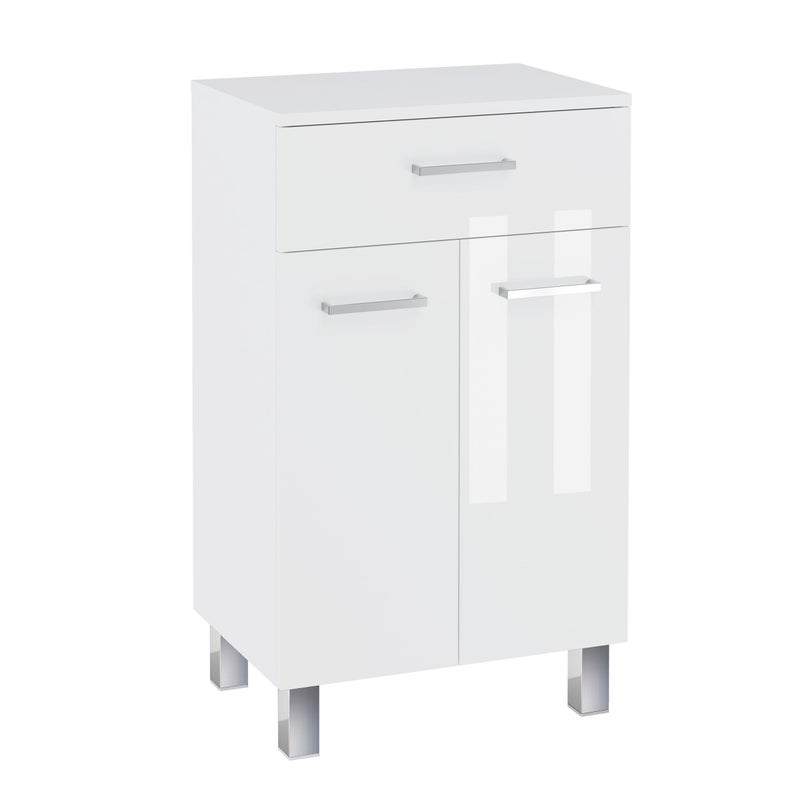 Komoda łazienkowa szafka słupek łazienkowy do łazienki biała połysk 50 cm