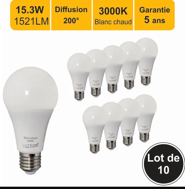 Zestaw 10 żarówek LED z żarnikiem E14 4 W 470 lm 2700 K - 2 lata gwarancji