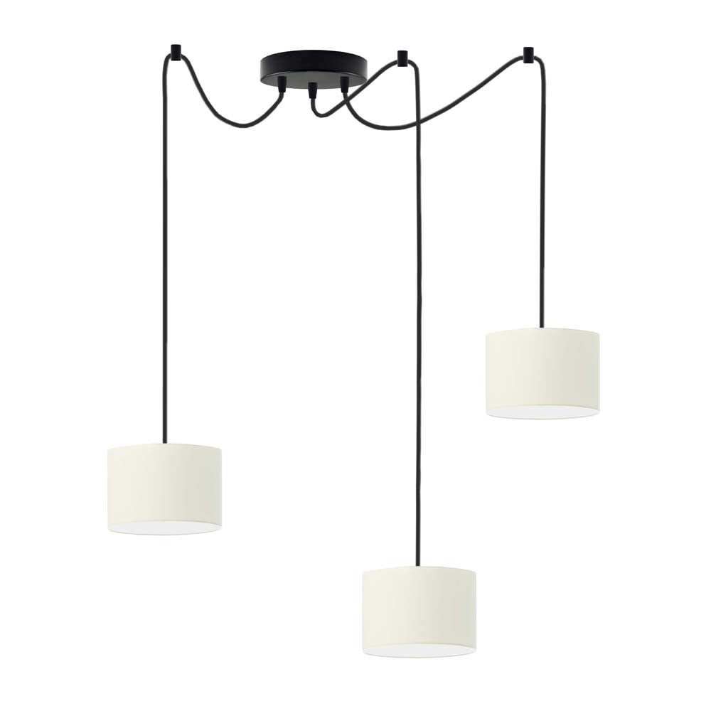 Lampa wisząca zwis żyrandol sufitowa pająk z abażurami walec TANGO Z3