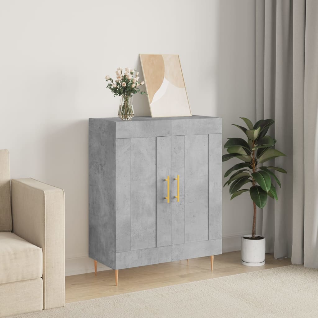 vidaXL Szafka, szarość betonu, 69,5x34x90 cm, materiał drewnopochodny