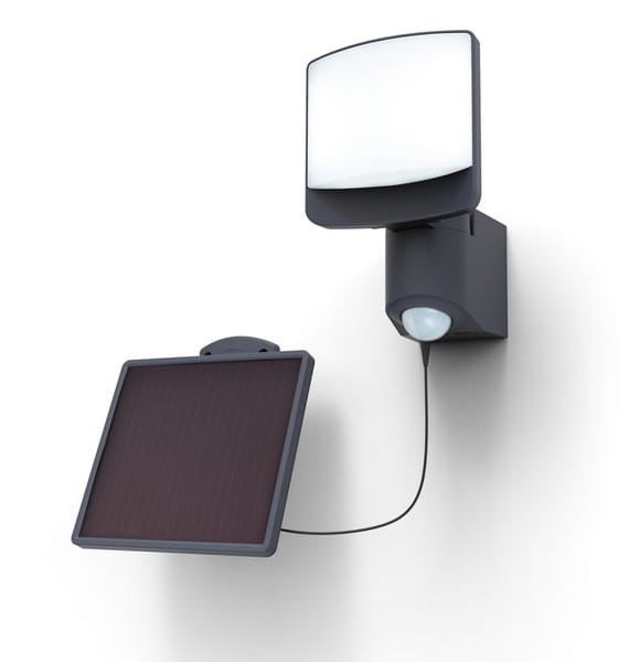 Kinkiet solarny LED SUNSHINE 7W 5000K 500lm tworzywo sztuczne szary wym:15,3x12x18,5cm IP54 Lutec