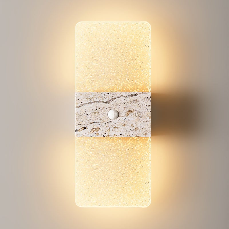 Bezprzewodowa lampa ścienna LED ze sterowaniem dotykowym i czujnikiem ruchu, idealna do stosowania w salonach i klatkach schodowych.