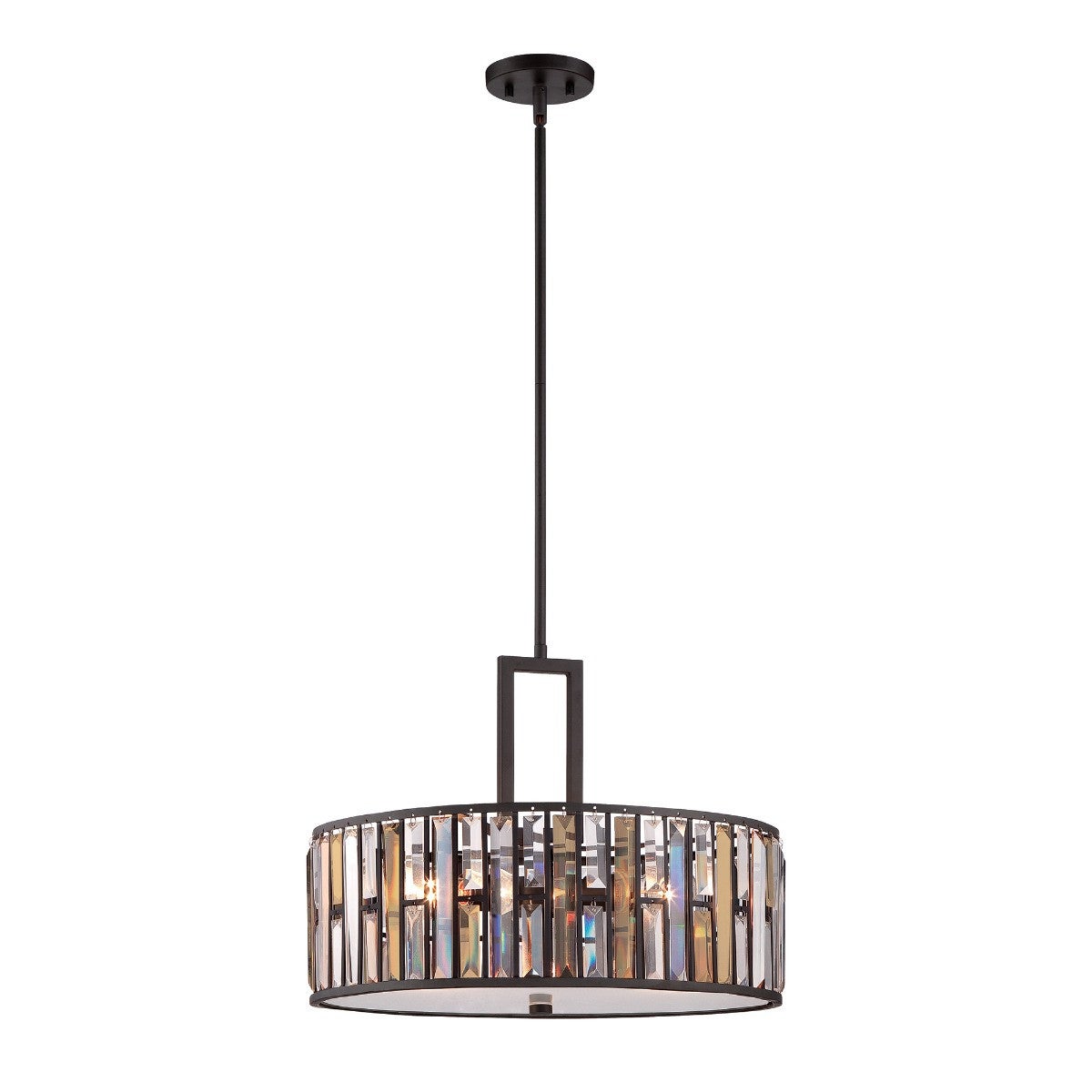 Lampa wisząca kryształowa vintage brąz Gemma 3xE27 60W Hinkley