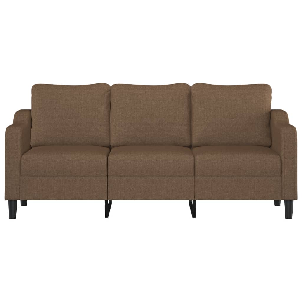 Sofa 3-osobowa, brązowa, 180 cm, tapicerowana tkaniną