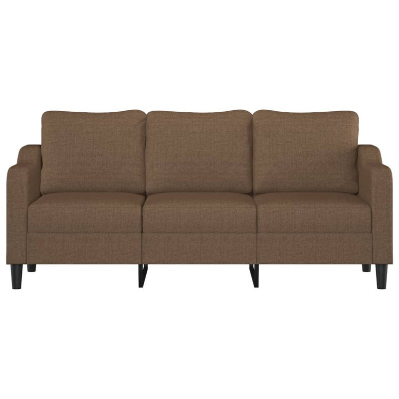 Sofa 3-osobowa, brązowa, 180 cm, tapicerowana tkaniną