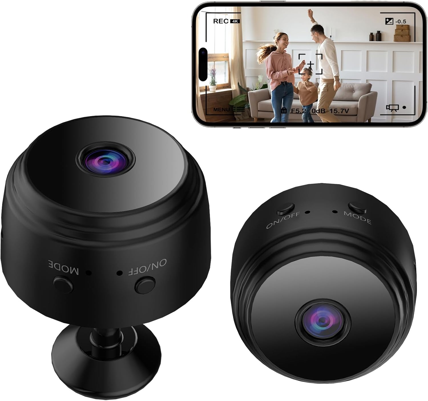 Kamera szpiegowska WiFi 1080p, mini ukryta kamera wewnętrzna, wykrywanie ruchu, nagrywanie, bezpieczeństwo domu