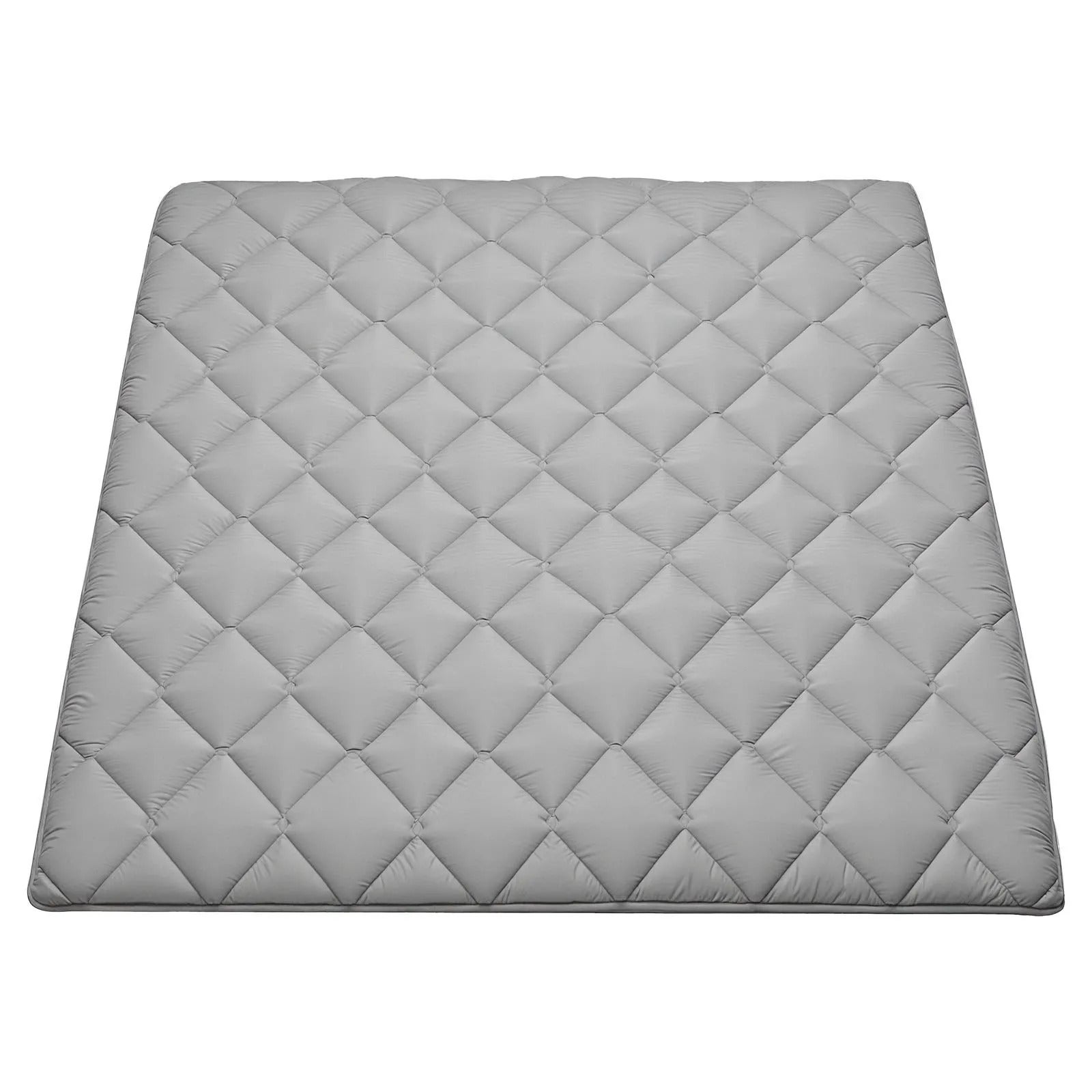 Materac podłogowy futon szary premium 203 x 152 cm tatami 9 warstw spanie