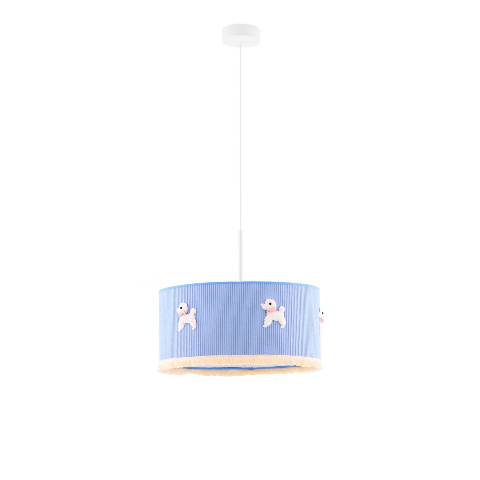 Lampa sufitowa żyrandol lampa wisząca z abażurem walec 40 cm PUPPY (+ detal)