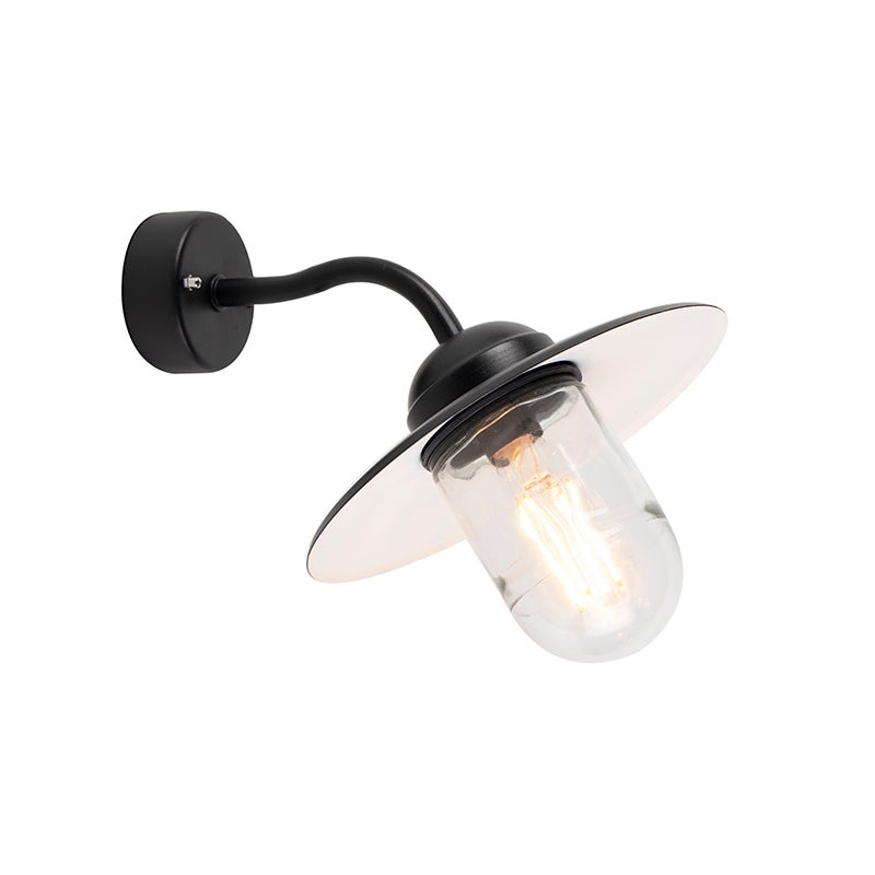 Lampa ścienna zewnętrzna czarna IP44 - Munich