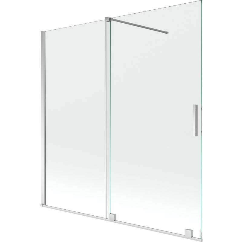 Mexen Velar parawan nawannowy 2-skrzydłowy rozsuwany 160 x 150 cm, transparent, chrom - 896-160-000-01-01