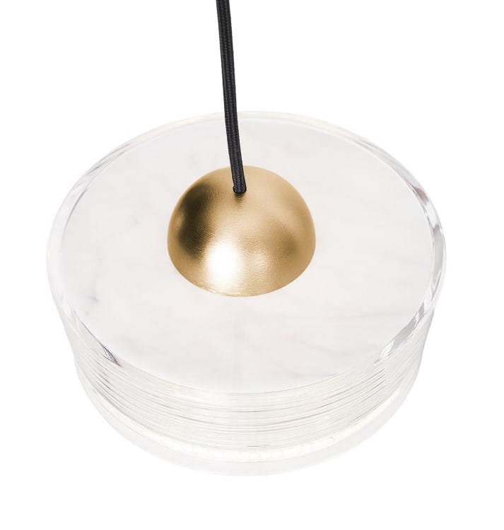 Lampa wisząca podłużna szklany okrągły klosz potrójna LIPARI LED 22W P0545 Maxlight