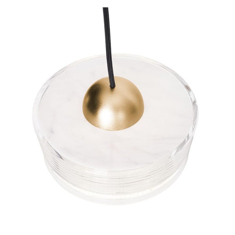 Lampa wisząca podłużna szklany okrągły klosz potrójna LIPARI LED 22W P0545 Maxlight
