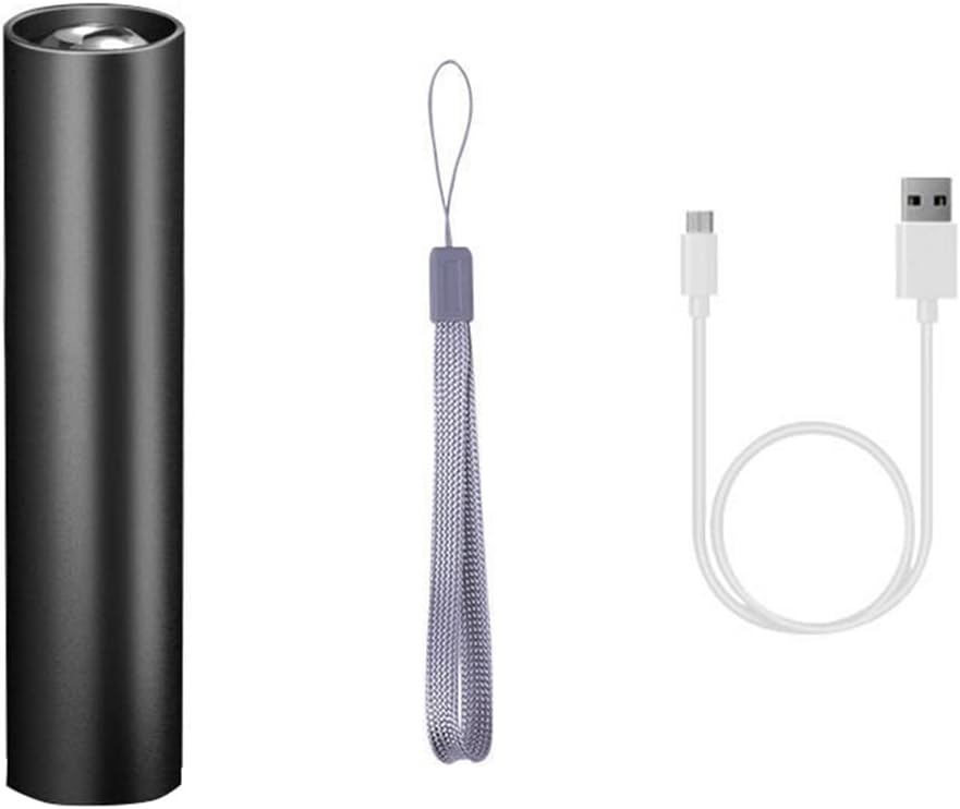 Mini latarka LED do ładowania, mała latarka USB do biwakowania, wędrówek i sytuacji awaryjnych.