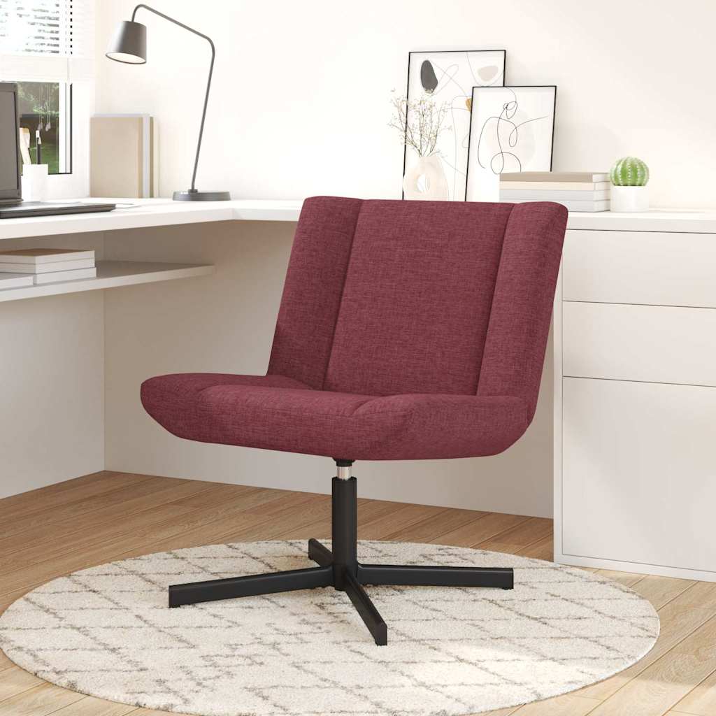 Fotel obrotowy Czerwone wino 63 x 75 x 76 cm tkanina vidaXL