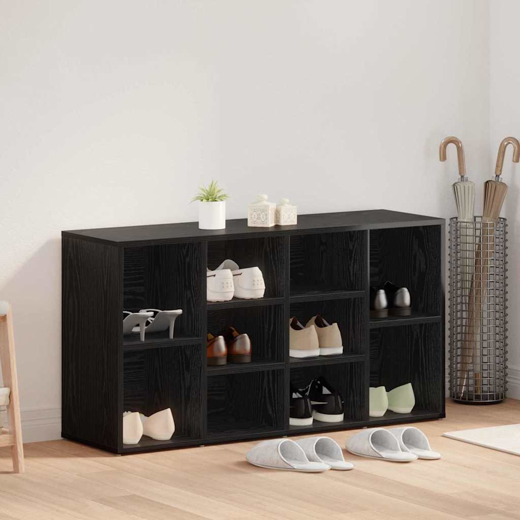 Ławka na buty z półką Czarny Dąb 103 x 30 x 54,5 cm vidaXL