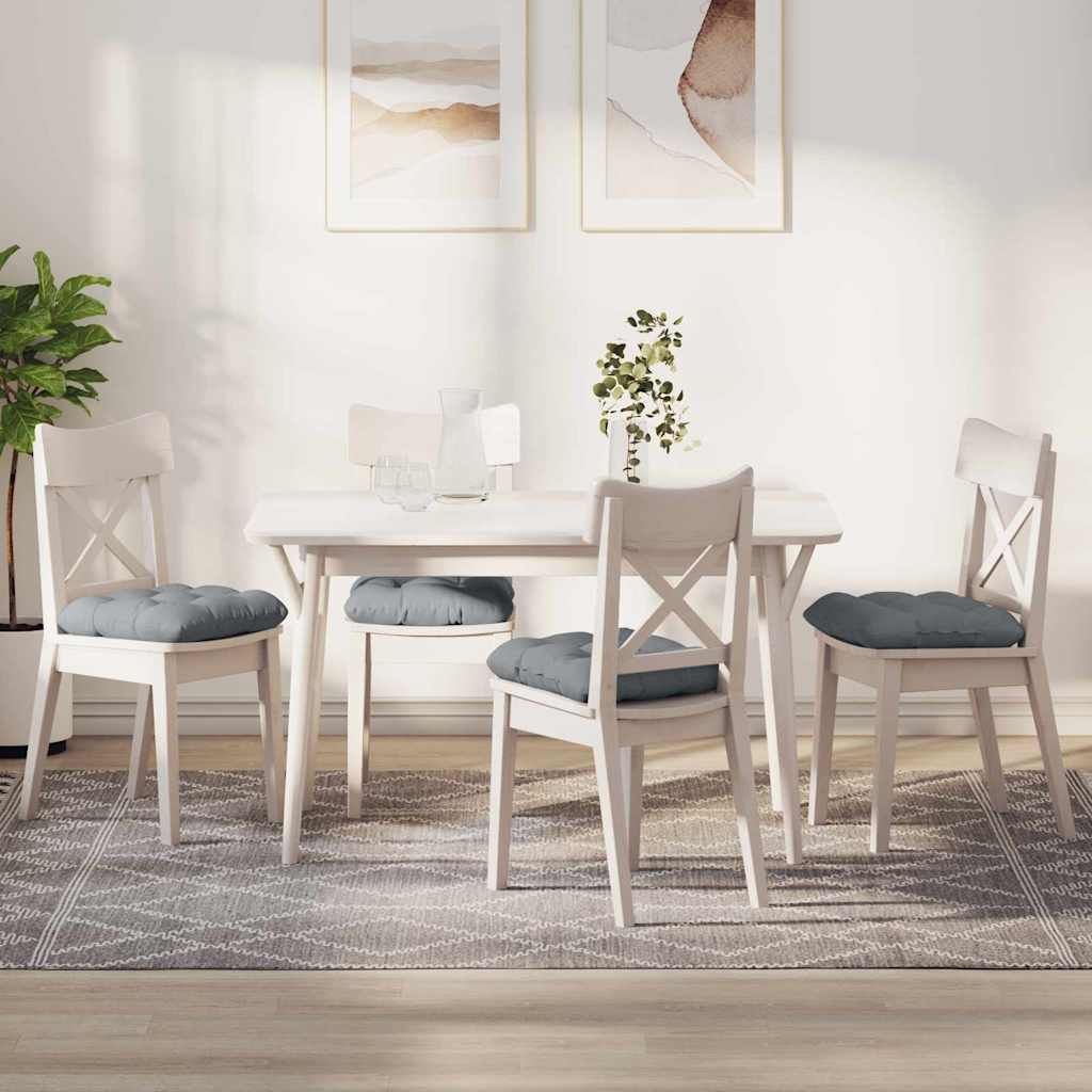 Poduszki na siedziska 4 pcs Jasnoszary 40 x 40 x 12 cm tkanina vidaXL
