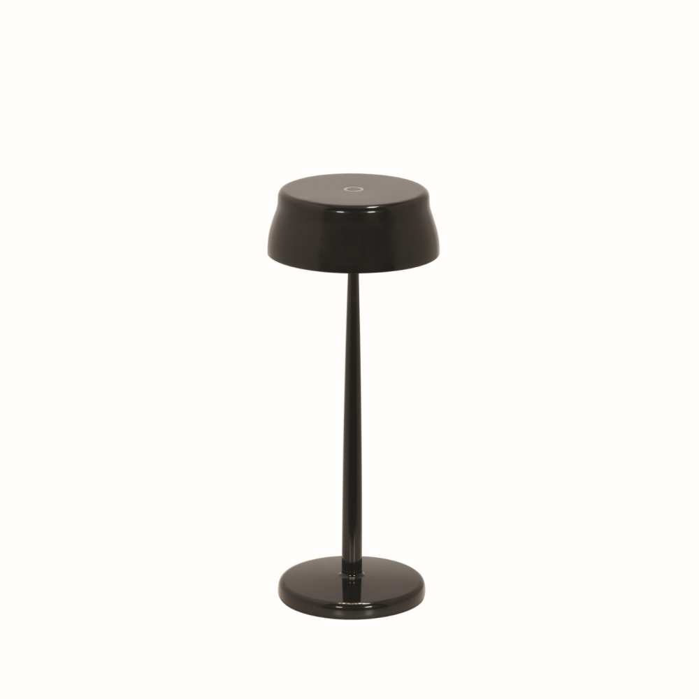 Lampa stołowa LED Zafferano SISTER LIGHT Wi-Fi Smart Pearl Black z możliwością ładowania i ściemniania