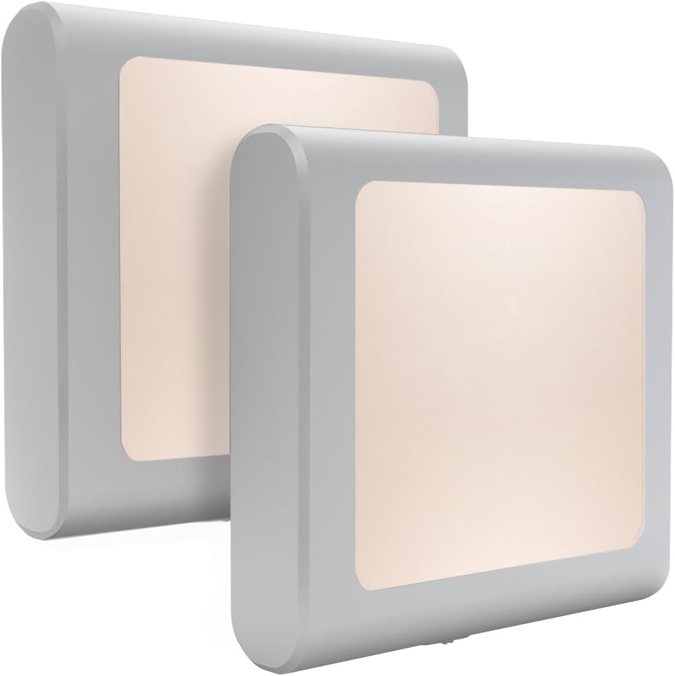 Veilleuse LED o zmiennej intensywności, w rozgałęzieniu, idéale pour les couloirs, les chambres d'enfants itp. - Lot de 2, lumière blanc chaud