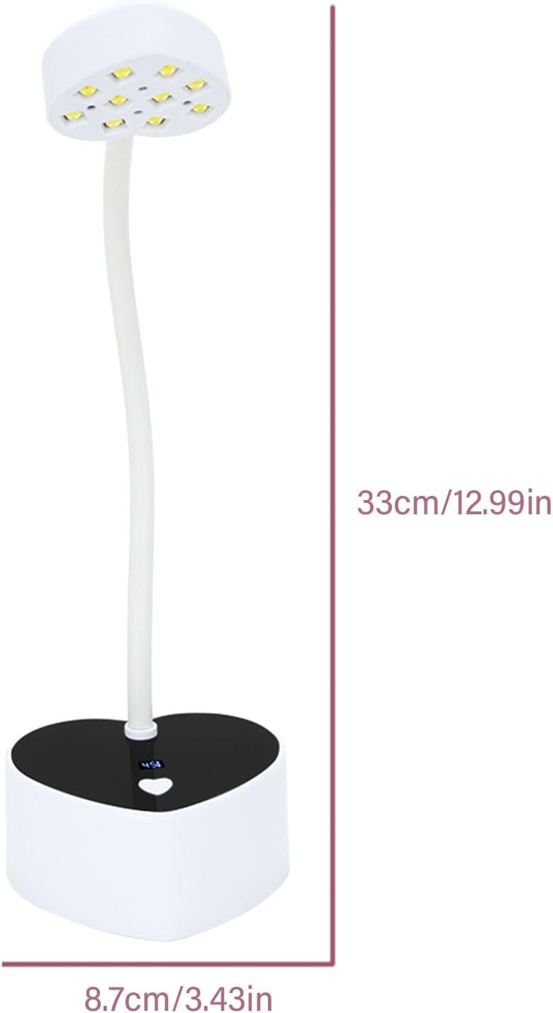 Akumulatorowa lampa do paznokci LED do szybkiego suszenia, biała, ABS, lampa UV do paznokci, ładowanie typu C