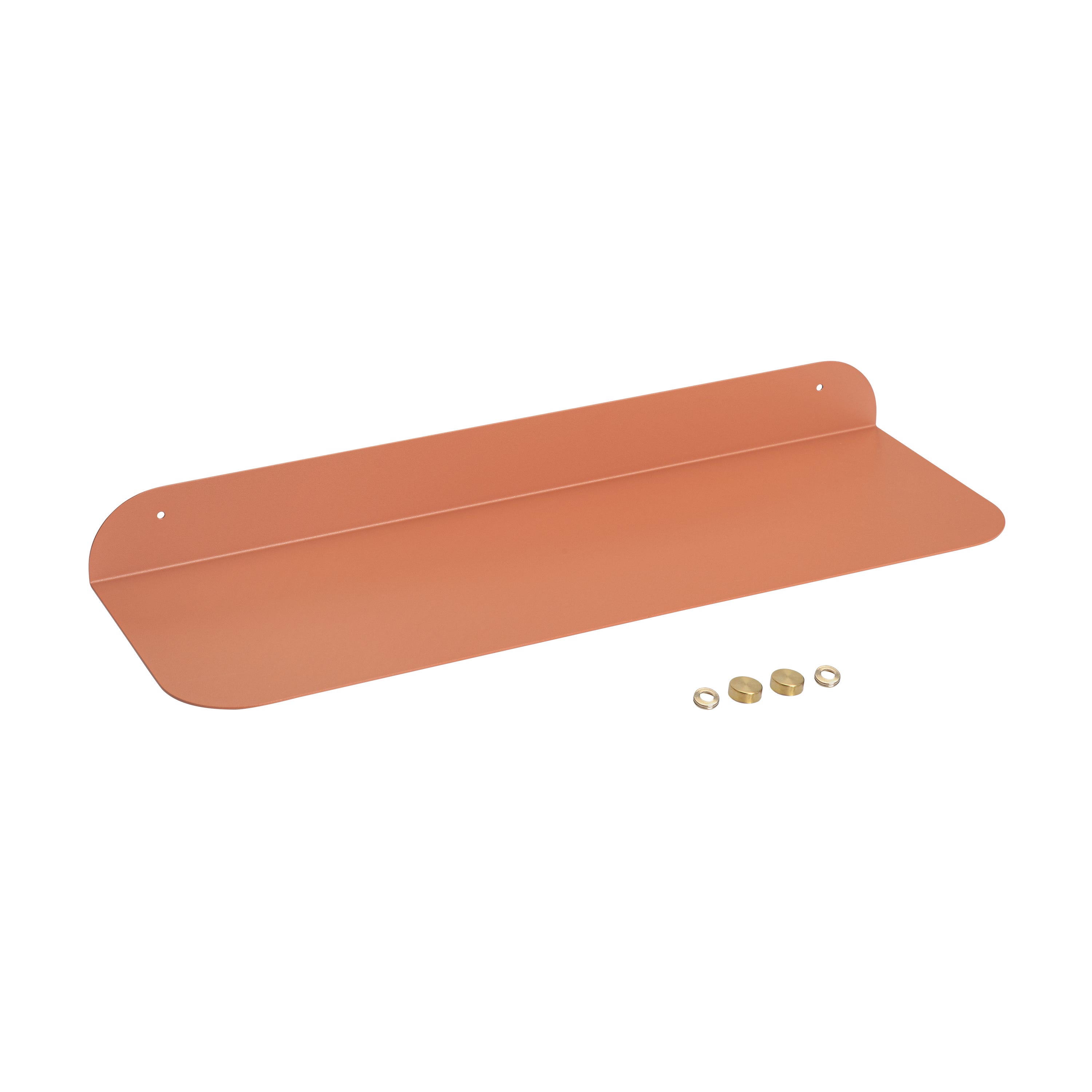 Półka ścienna metalowa terakota SPACEO, wys. 6 x szer. 60 cm x gł. 20 cm