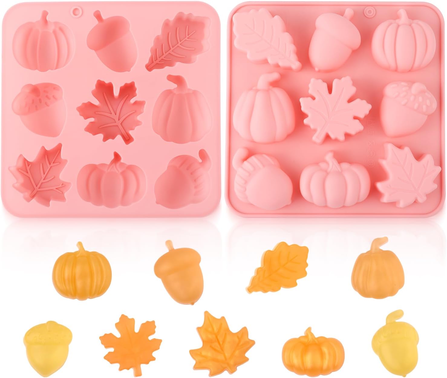 szt Silikonowych foremek na Halloween Halloween Święto Dziękczynienia Cukierki Jesienne Liście Klonu Dynie do pieczenia Czekolady Deser Guma Ge