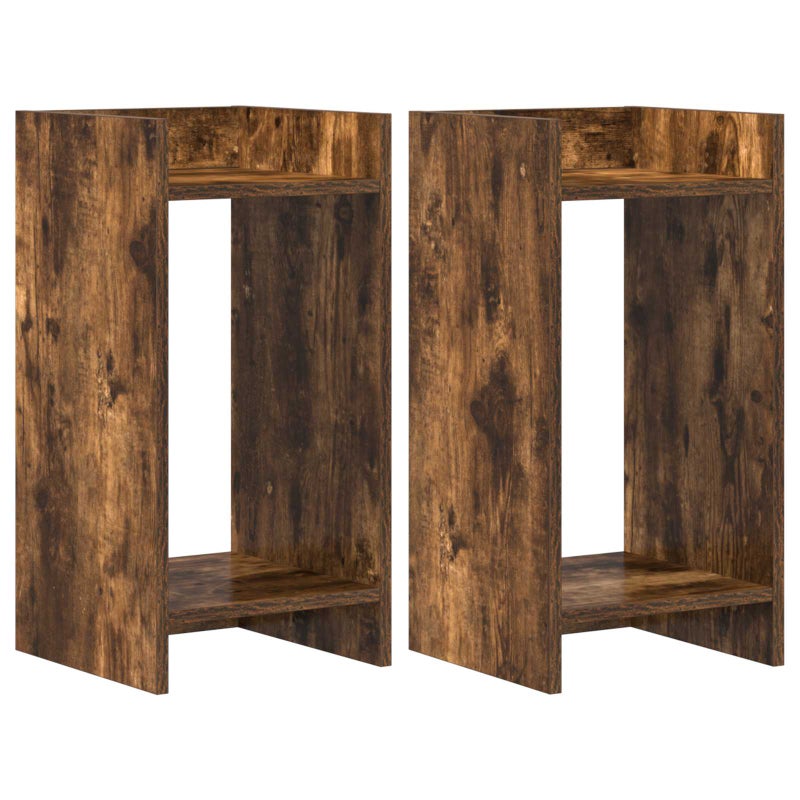 2x Stojak na Rośliny 60 cm Dąb Wędzony 30x30x60 cm do Salonu