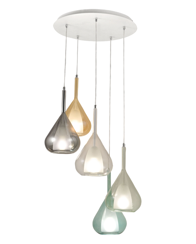 Lampa wisząca LED Lila z metalu i szkła borokrzemianowego 3481-49-362 Fabas Luce