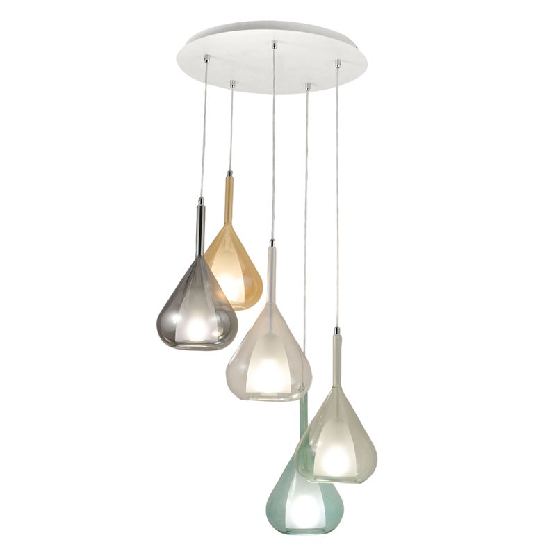 Lampa wisząca LED Lila z metalu i szkła borokrzemianowego 3481-49-362 Fabas Luce
