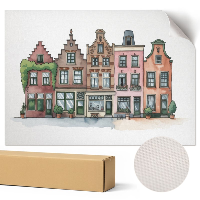 Romantyczny Plakat Kamienice ilustracyjne - CMYK Group 29,7x21 cm ArtPrintCave
