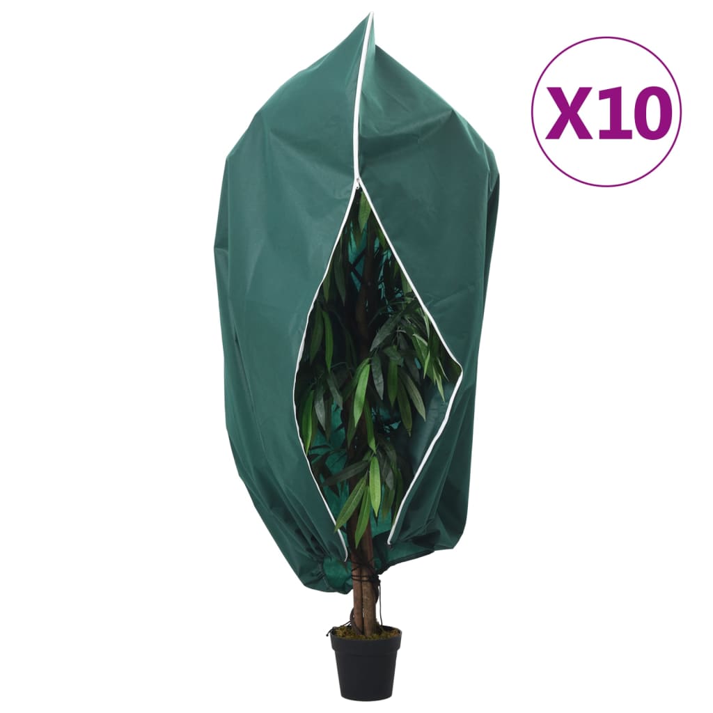 Kaptury ochronne z suwakiem, 10 szt., 70 g/m², 1x1,55 m vidaXL