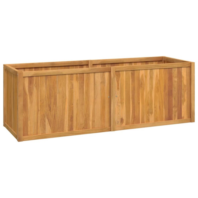 Rabata Ogrodowa na Warzywa Tekowa 150x50x50 cm Brązowa na Taras na Kwiaty
