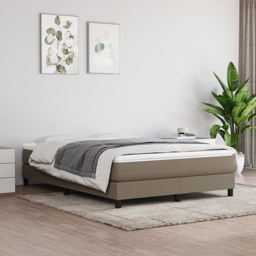 Materac kieszeniowy, średnia twardość, taupe, 140x190x20 cm, tkanina vidaXL