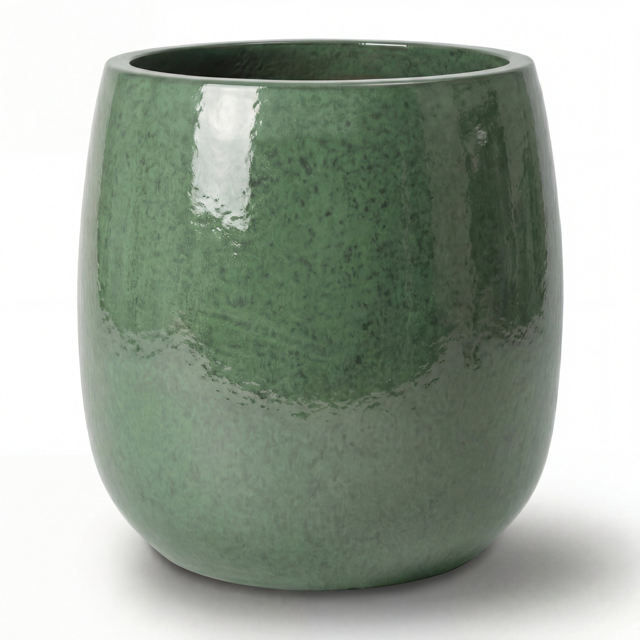 Donica ceramiczna Provencelia SOCRATE Zielony, sred.40 x H49 cm, mrozoodporna, rękodzieło, szkliwiona