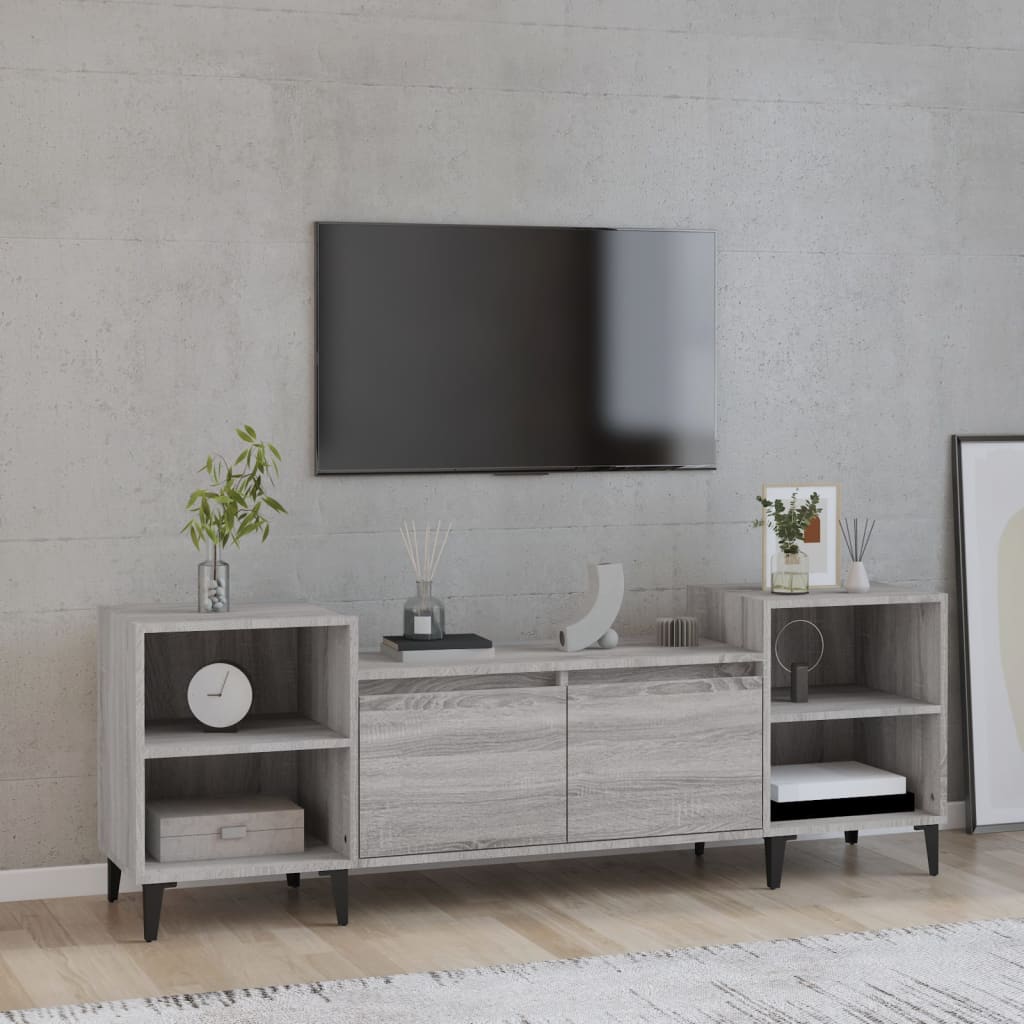 Szafka pod telewizor, szary dąb sonoma, 160x35x55 cm vidaXL