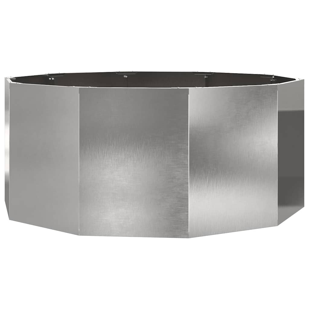 Donica Srebrny 120 x 120 x 50 cm Stal nierdzewna