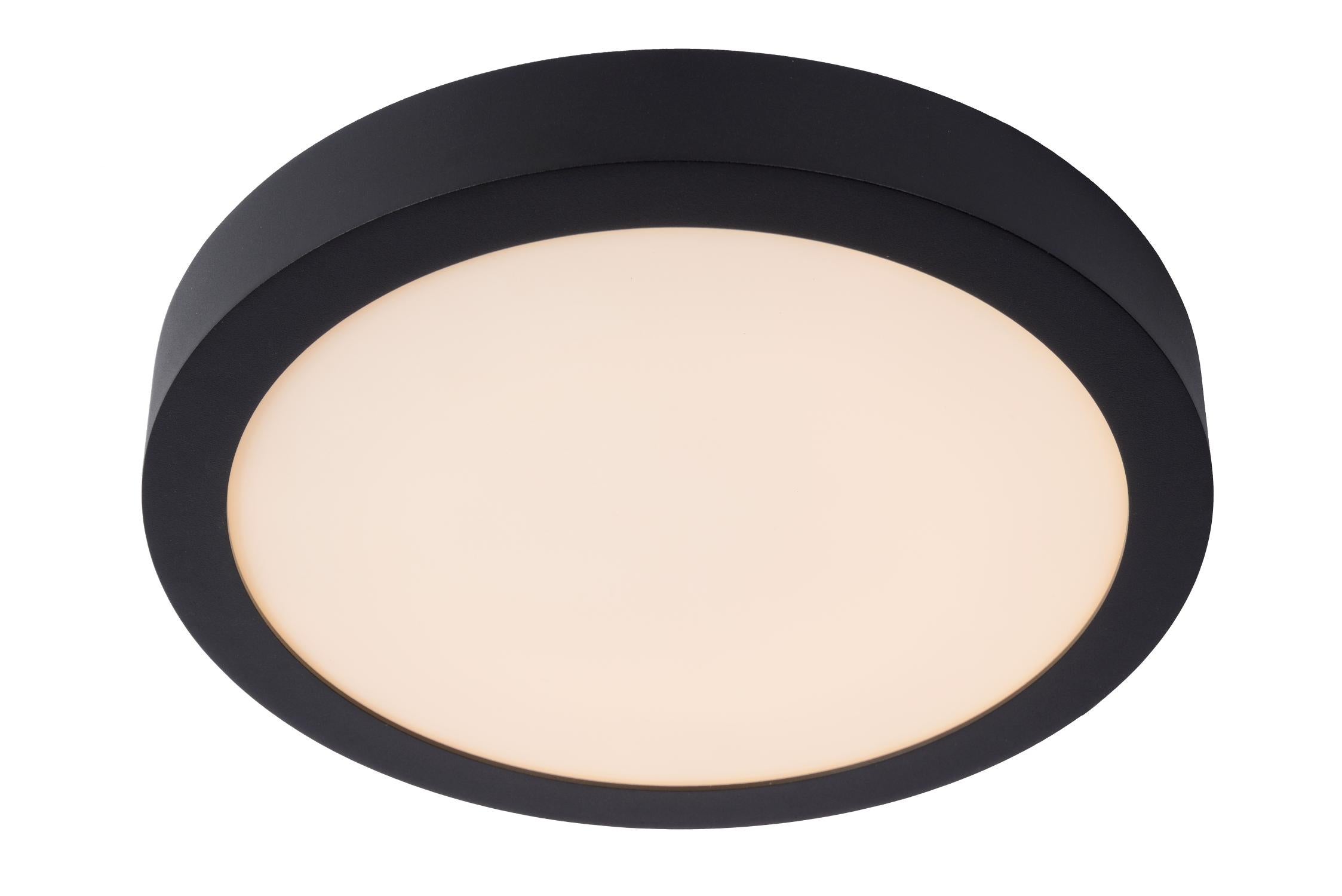 Plafon okrągły BRICE LED 30W Ciepła biel 1997lm czarno-biały wym:3,9x30x30cm IP44 Lucide